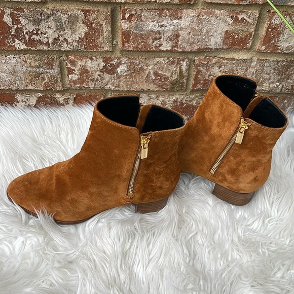 Sarah Flint Perfect Zip Bootie 30 In Cognac Suede Size IT 37.5/US 7.5 - Picture 12 of 15